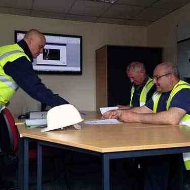 Health and safety manager conducting training